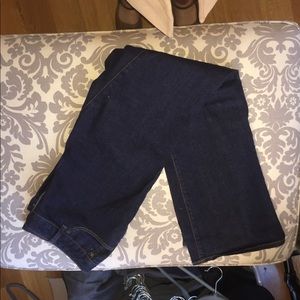 Dark wash curvy boot cut jeans